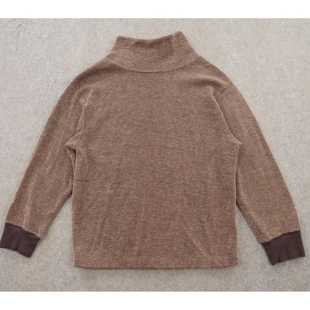 Nike Yoga Sweater Womens Small Brown Knit Pullover Mock Neck Therma Fit